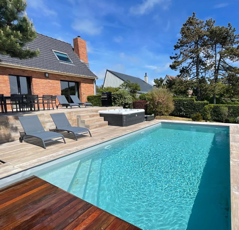 Superbe Maison Avec Piscine Et Jacuzzi Dans Les Dunes Амблетез Екстер'єр фото